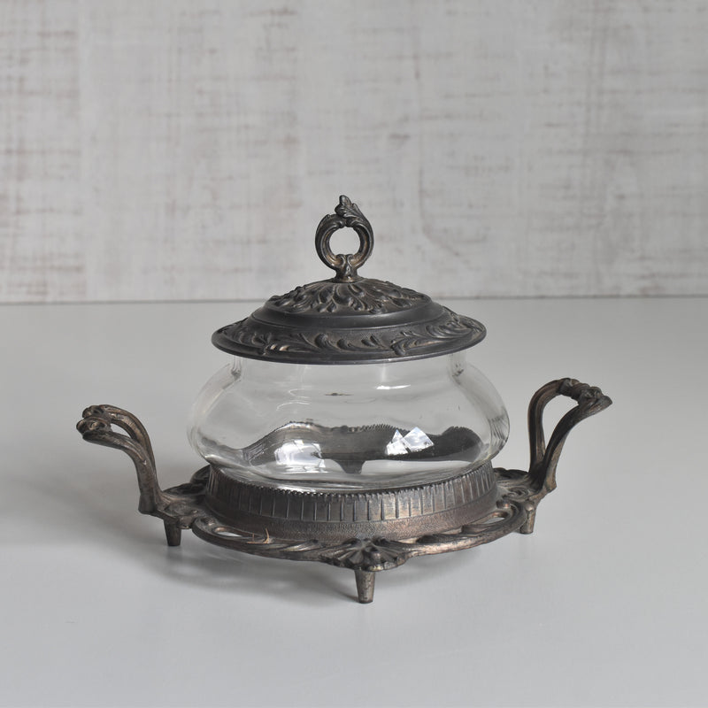 ヴィンテージ ガラス＆金属 ボックス