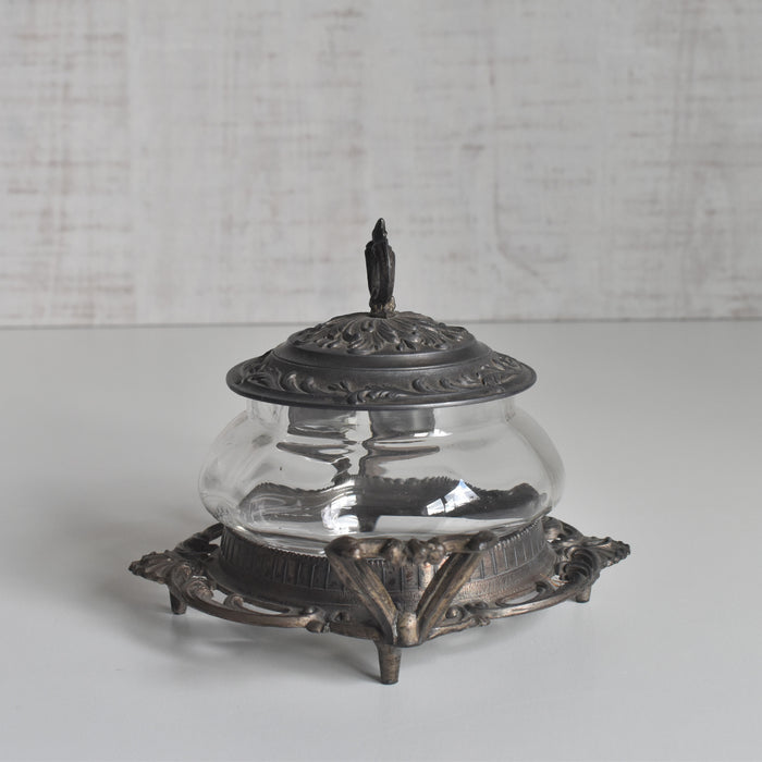 ヴィンテージ ガラス＆金属 ボックス