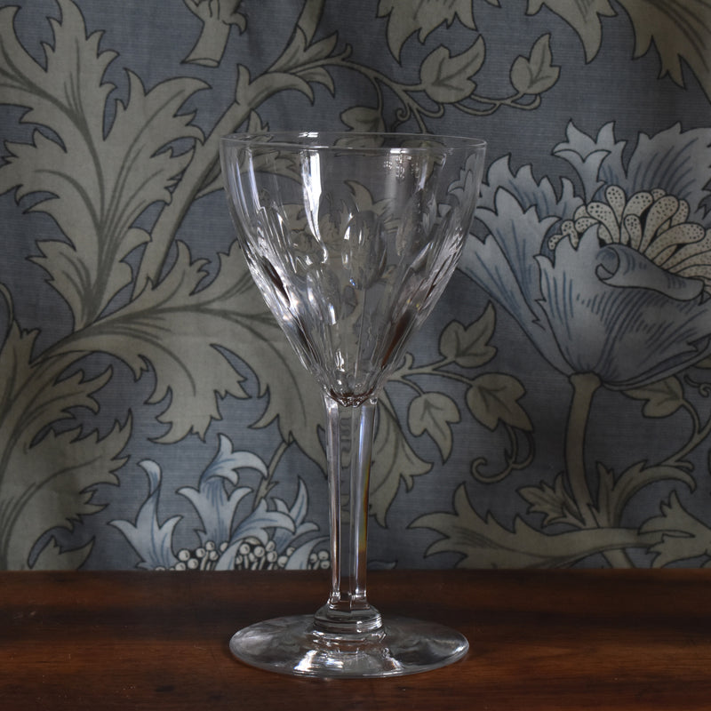 Vintage Crystal Glass Wine Glass Val Saint Lambert NESTOR HAMLET