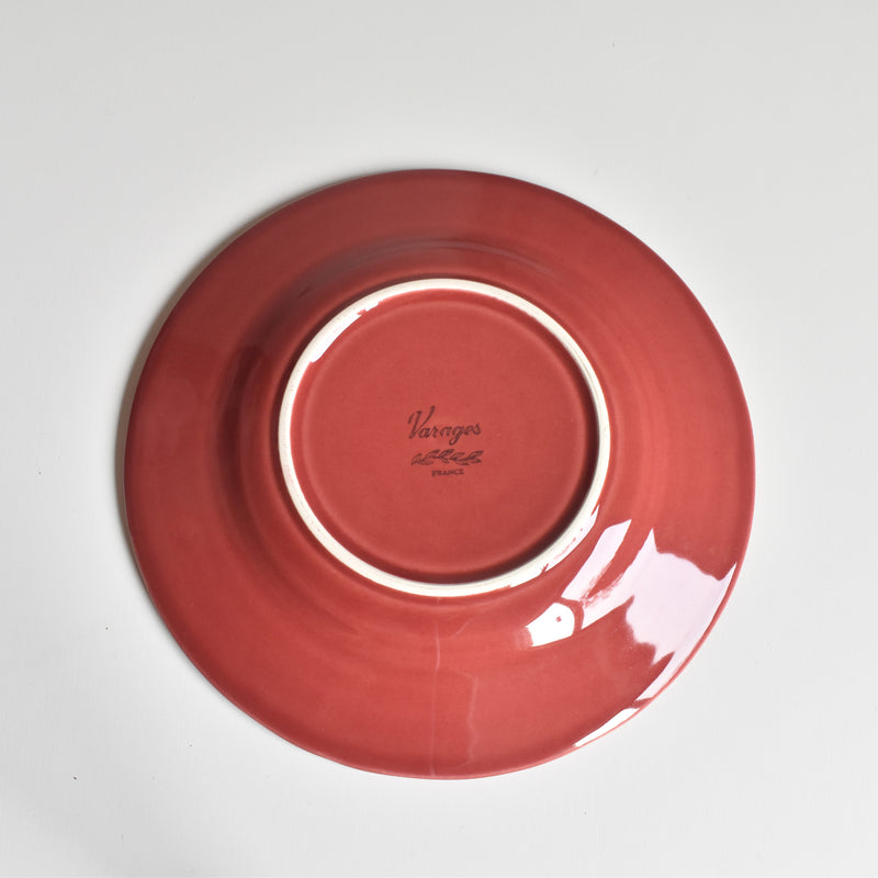 Vintage Dessert Plate, Varages, Red B