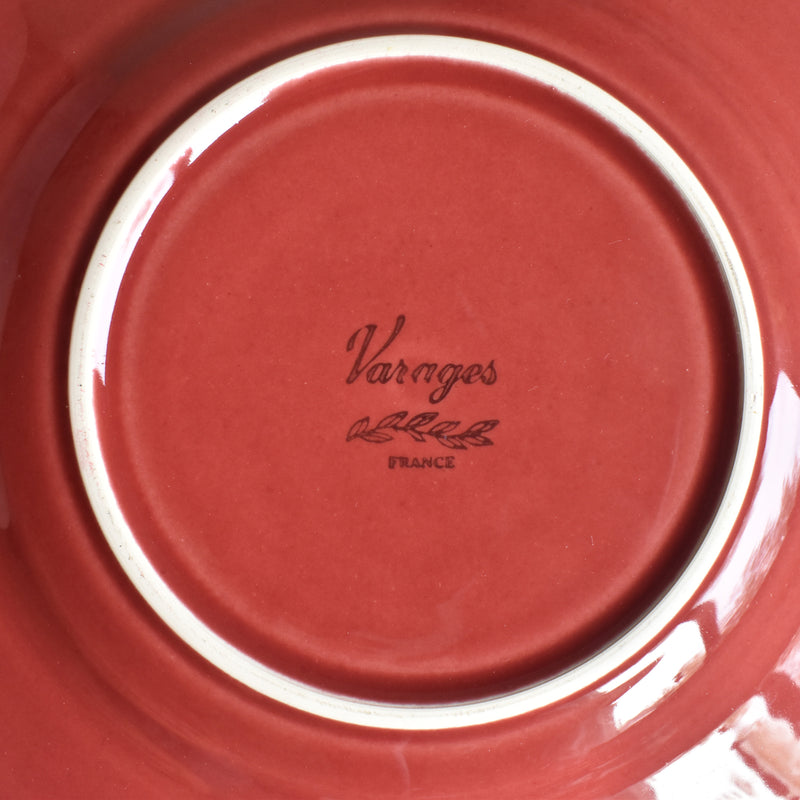 Vintage Dessert Plate, Varages, Red B