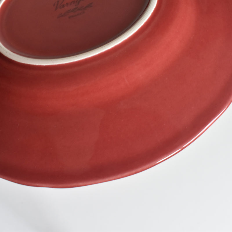Vintage Dessert Plate, Varages, Red B