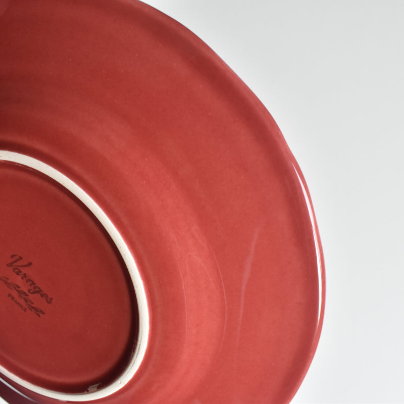 Vintage Dessert Plate, Varages, Red B