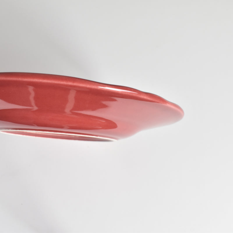 Vintage Dessert Plate, Varages, Red B