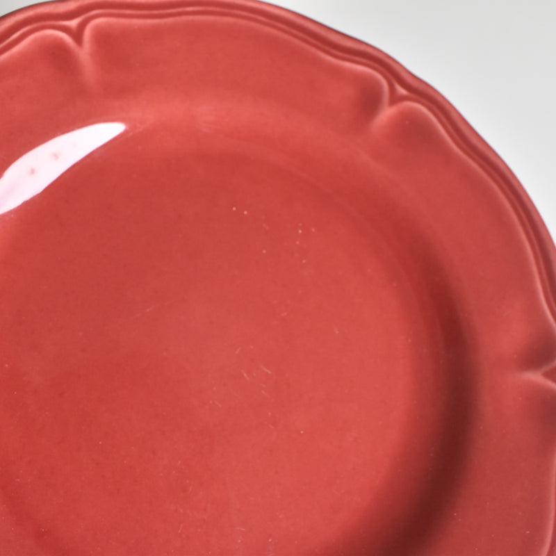 Vintage Dessert Plate, Varages, Red B