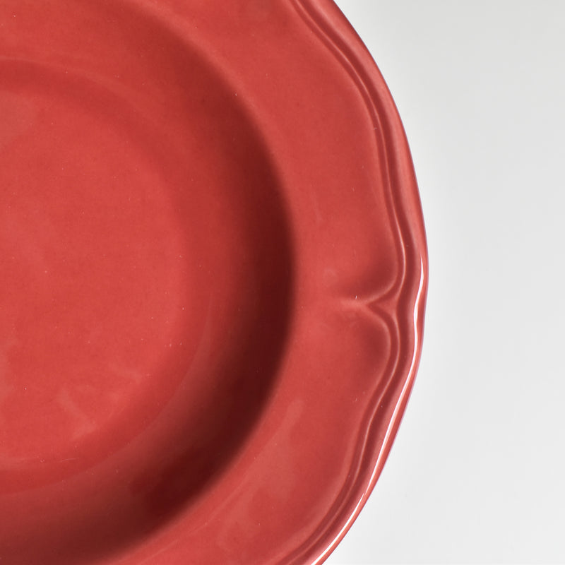 Vintage Deep Plate, Varages Red A