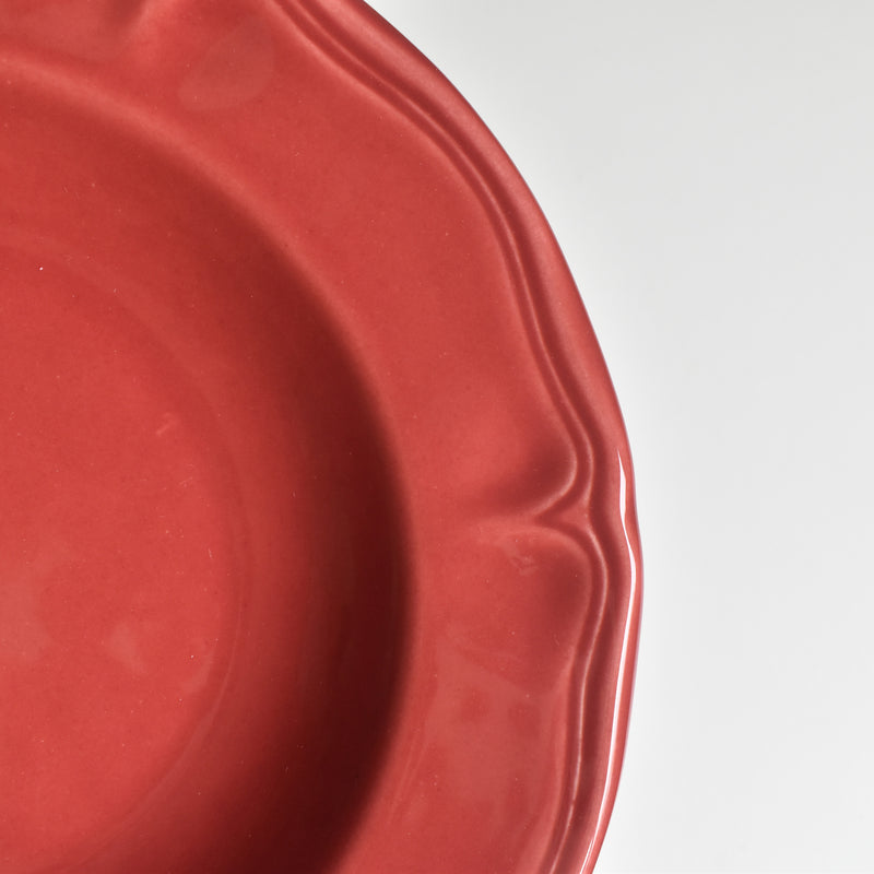 Vintage Deep Plate, Varages Red A