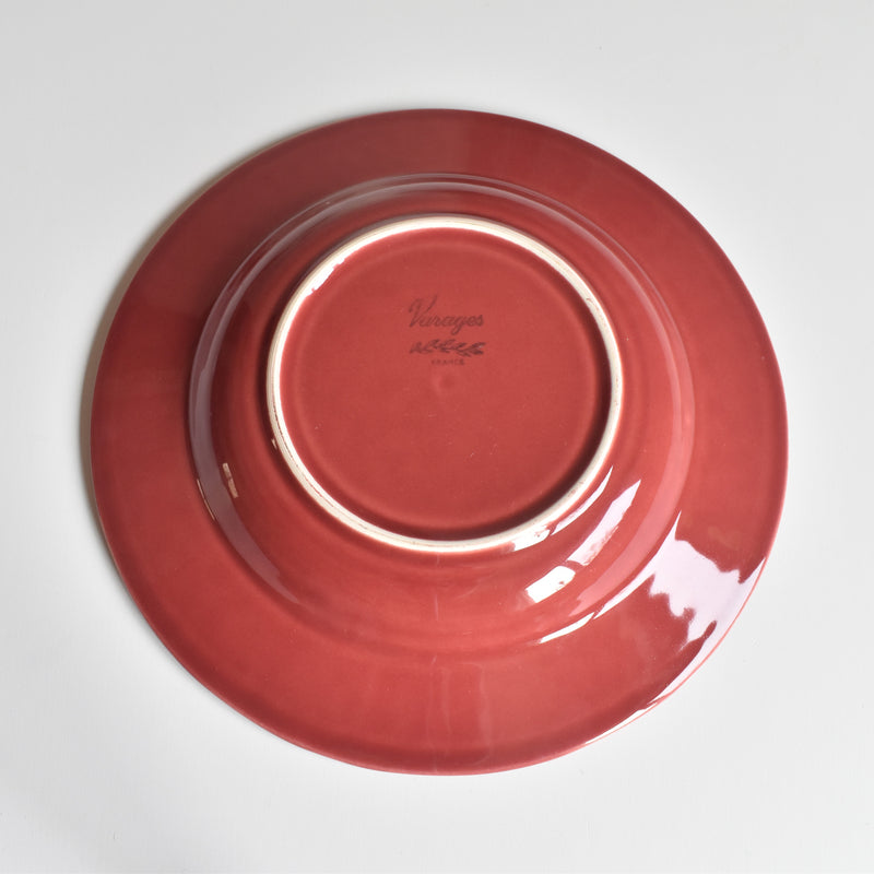 Vintage Deep Plate, Varages Red A