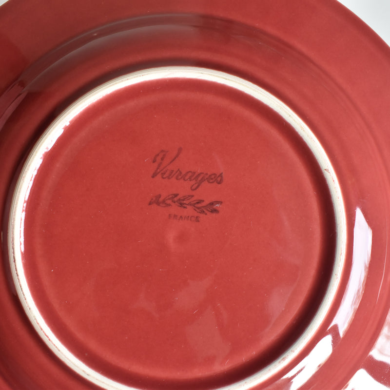 Vintage Deep Plate, Varages Red A