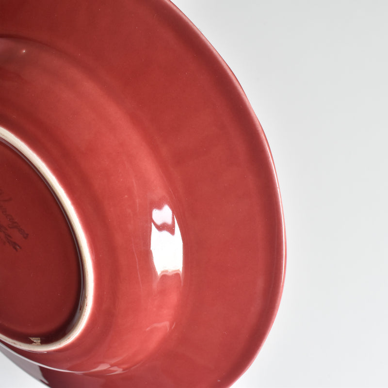 Vintage Deep Plate, Varages Red A