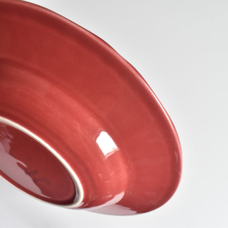 Vintage Deep Plate, Varages Red A