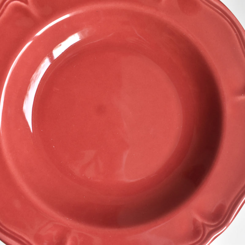 Vintage Deep Plate, Varages Red A
