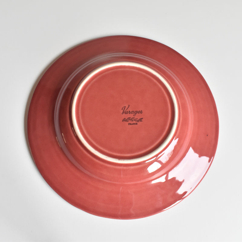 Vintage Deep Plate, Varages, Red B