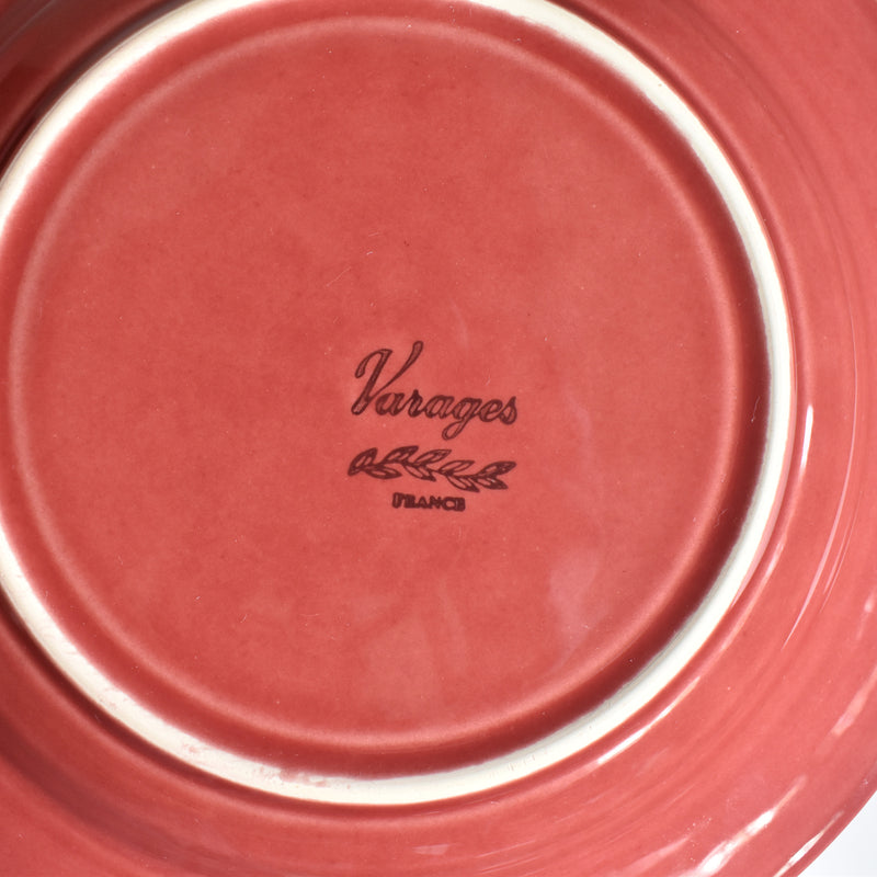 Vintage Deep Plate, Varages, Red B