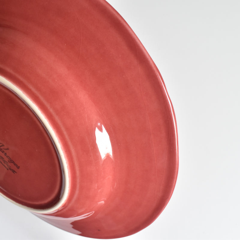 Vintage Deep Plate, Varages, Red B