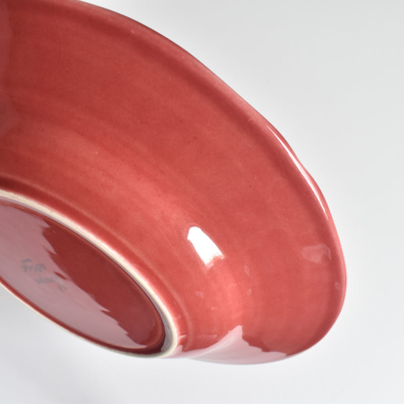 Vintage Deep Plate, Varages, Red B