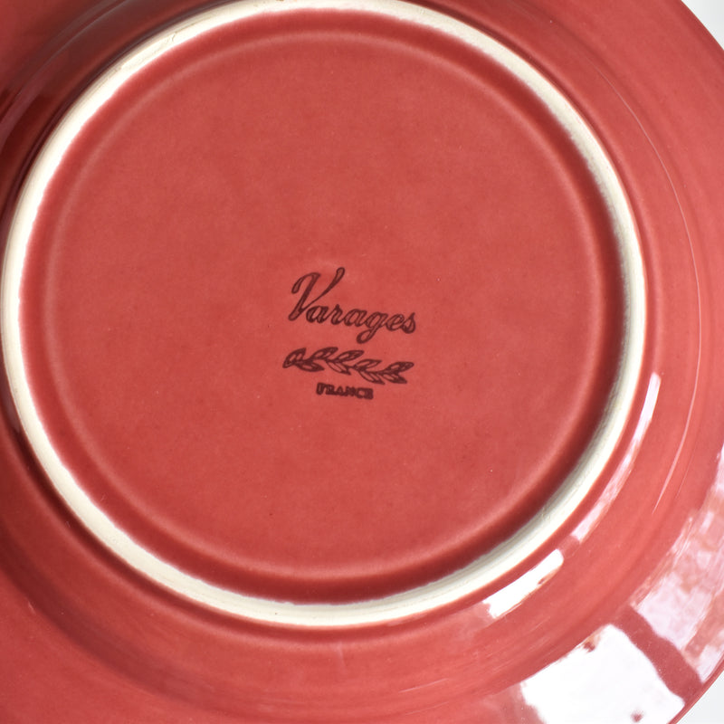 Vintage Deep Plate Varages Red C