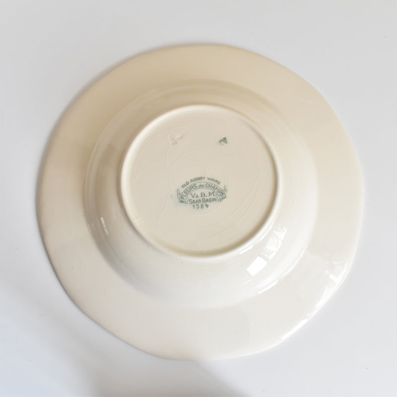 Vintage Deep Plate - Villeroy & Boch Fleurs des champs (Flowers of the Fields) F
