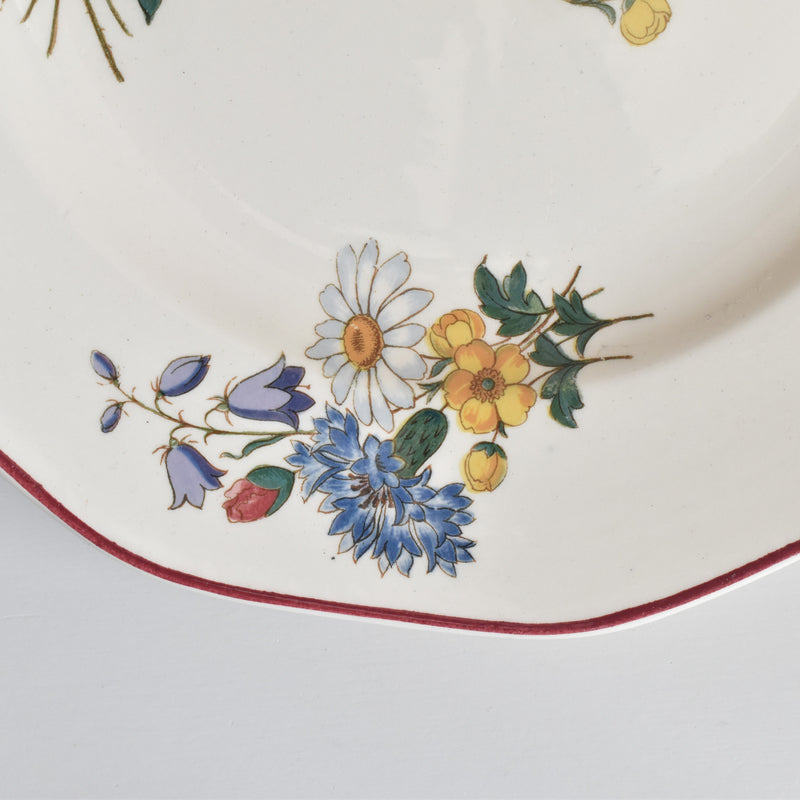 Vintage Footed Plate Villeroy & Boch Fleurs des champs A