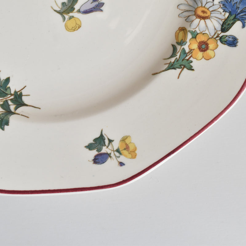 Vintage Footed Plate Villeroy & Boch Fleurs des champs A