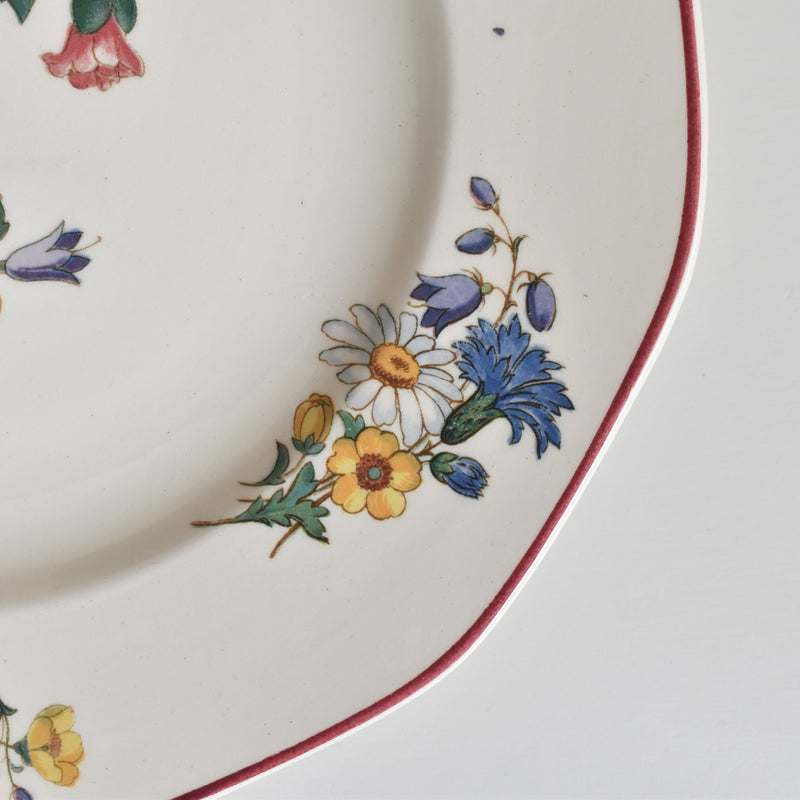 Vintage Footed Plate Villeroy & Boch Fleurs des champs A