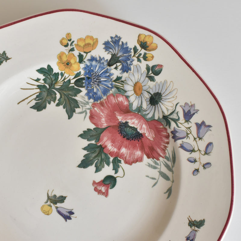 Vintage Footed Plate Villeroy & Boch Fleurs des champs A