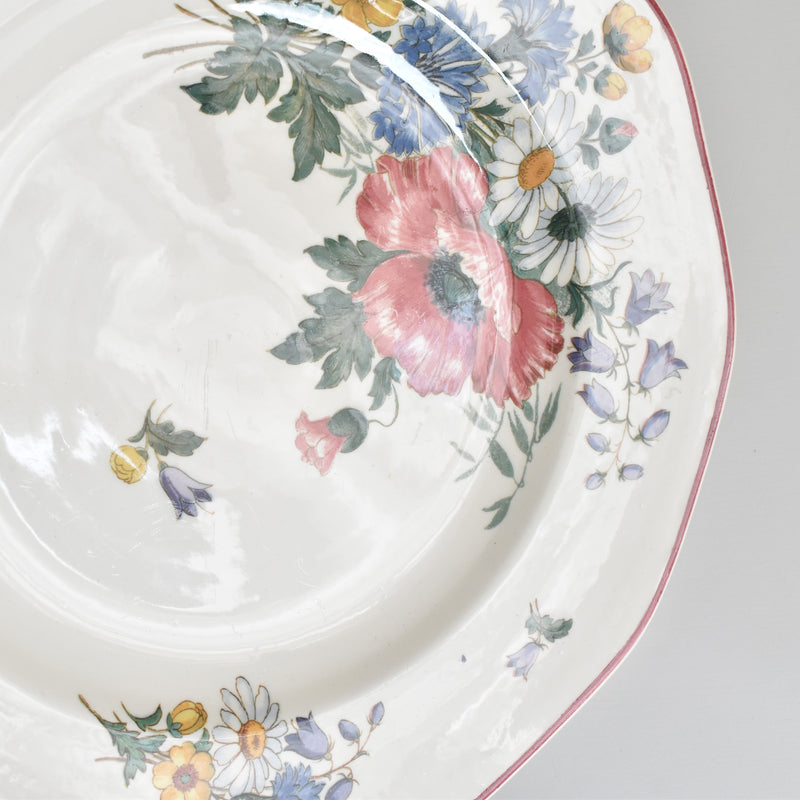 Vintage Footed Plate Villeroy & Boch Fleurs des champs A