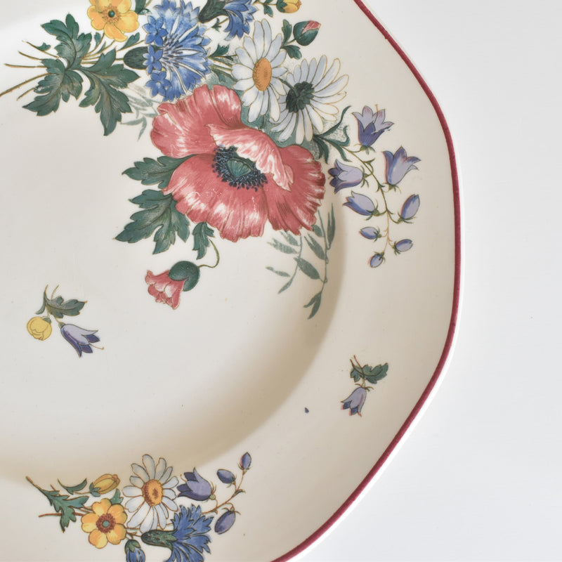 Vintage Footed Plate Villeroy & Boch Fleurs des champs A