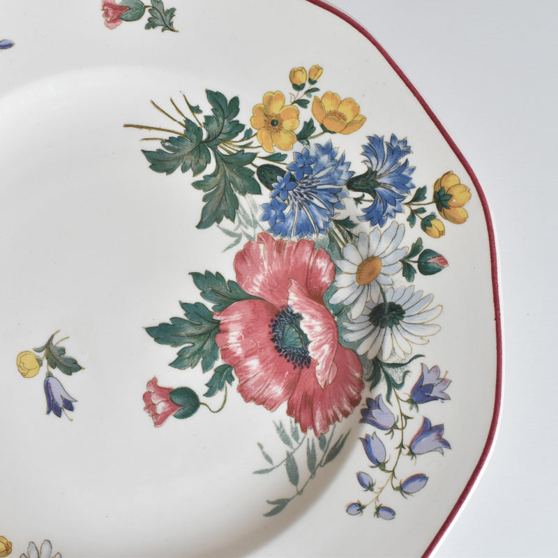 Vintage Footed Plate Villeroy & Boch Fleurs des champs A
