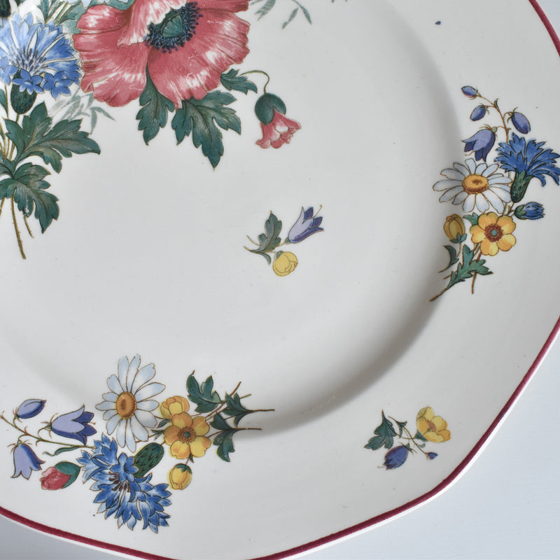 Vintage Footed Plate Villeroy & Boch Fleurs des champs A