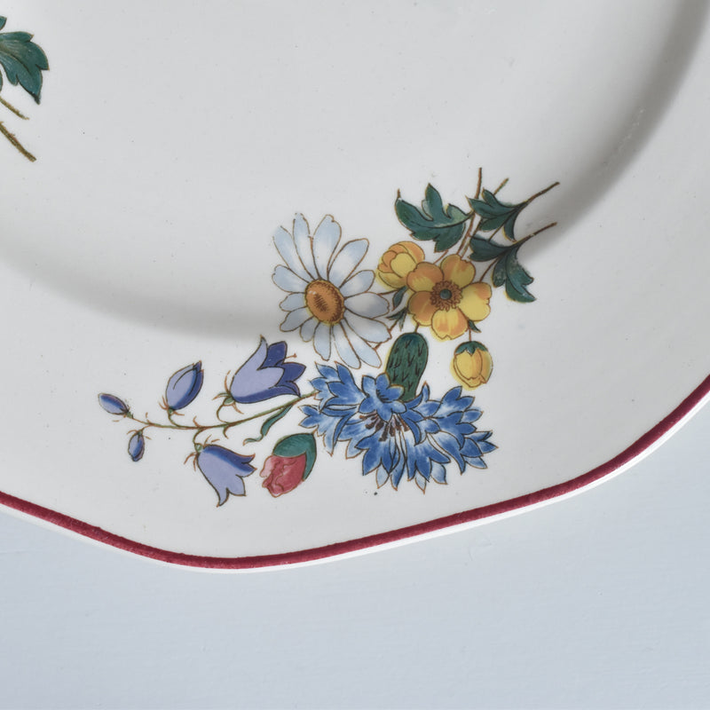 Vintage Footed Plate Villeroy & Boch Fleurs des champs A