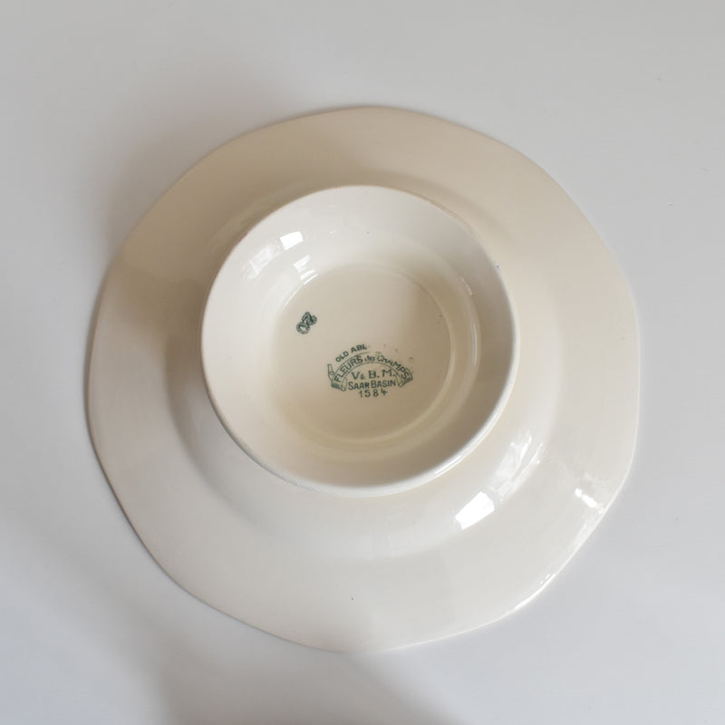 Vintage Footed Plate Villeroy & Boch Fleurs des champs A