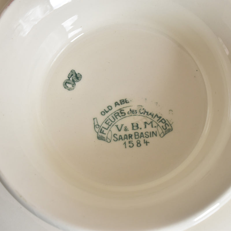 Vintage Footed Plate Villeroy & Boch Fleurs des champs A