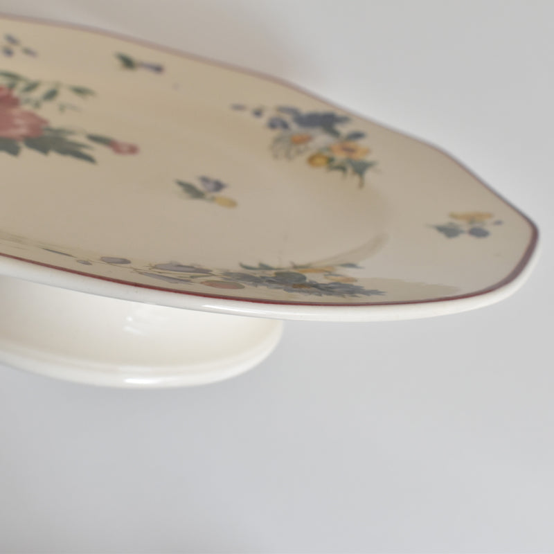 Vintage Footed Plate Villeroy & Boch Fleurs des champs A