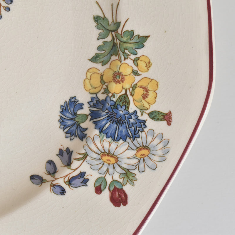 Vintage Footed Plate, Villeroy & Boch Fleurs des champs (B)