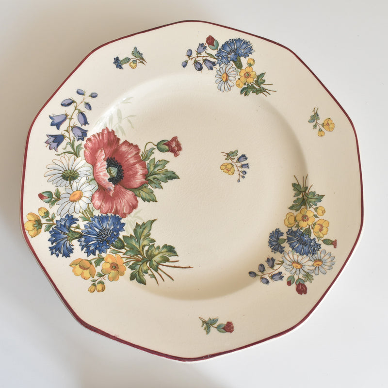 Vintage Footed Plate, Villeroy & Boch Fleurs des champs (B)