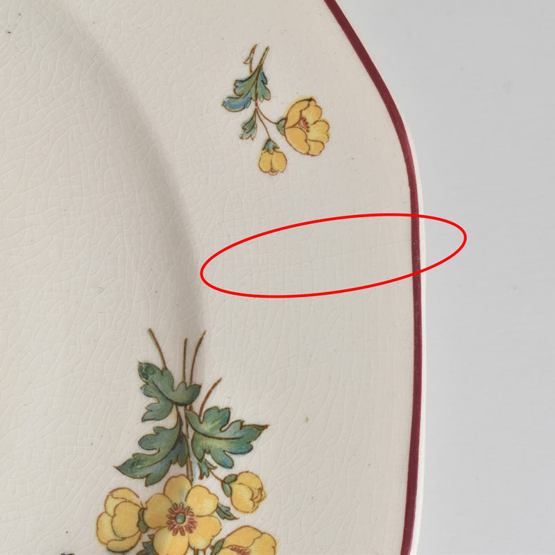 Vintage Footed Plate, Villeroy & Boch Fleurs des champs (B)
