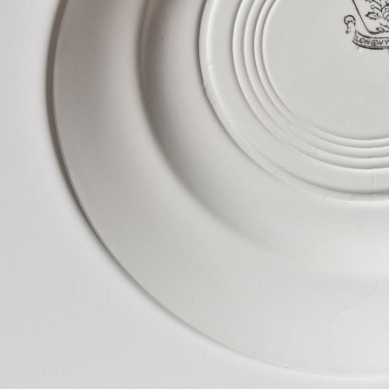 Vintage Plate Longwy White A