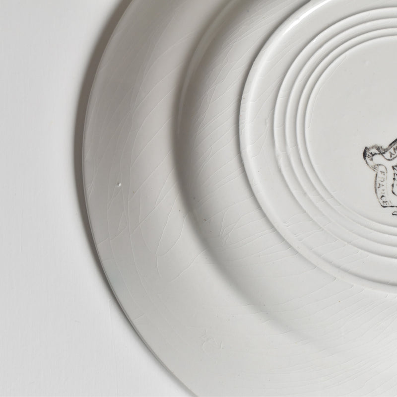 Vintage Plate Longwy White A