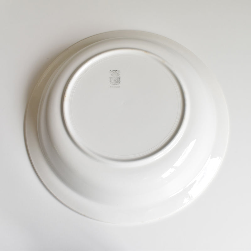 ヴィンテージ深い大皿 ディゴワン＆サルグミンヌ ホワイト A