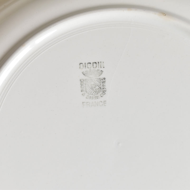 ヴィンテージ深い大皿 ディゴワン＆サルグミンヌ ホワイト A