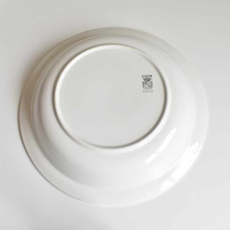 ヴィンテージ深い大皿 ディゴワン＆サルグミンヌ ホワイト B