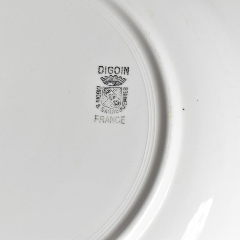 ヴィンテージ深い大皿 ディゴワン＆サルグミンヌ ホワイト B