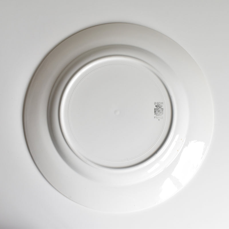 Vintage Large Digoin & Sarreguemines White Plate 33.5cm