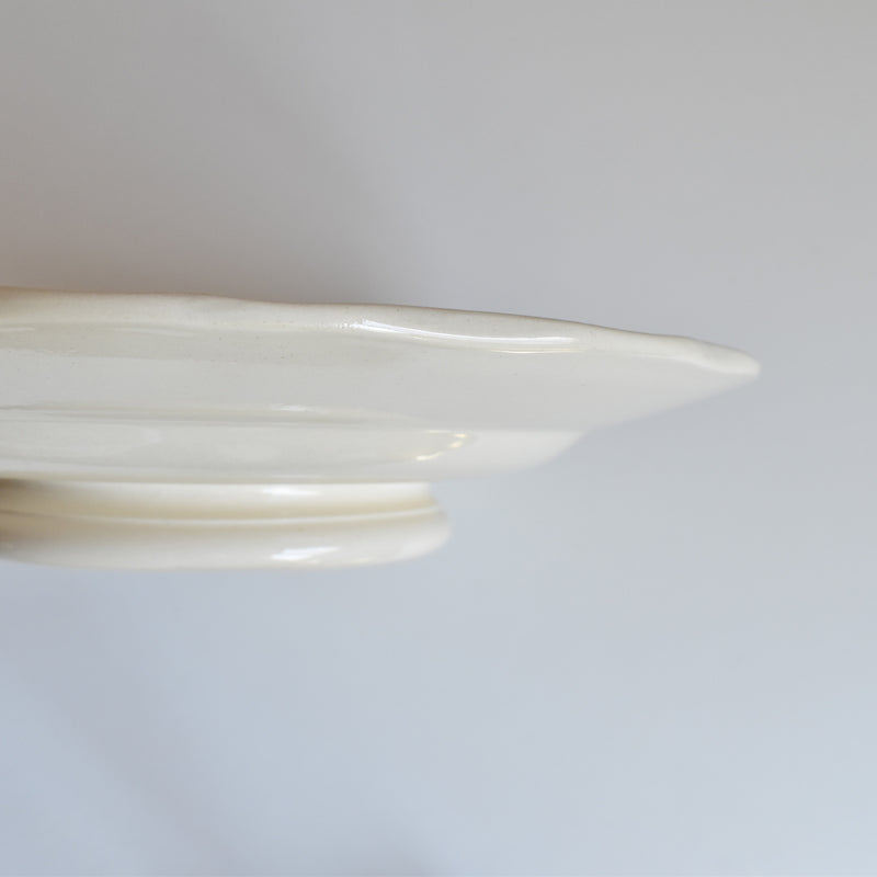Vintage Footed Plate, Digoin & Sarreguemines "Arromanches" A