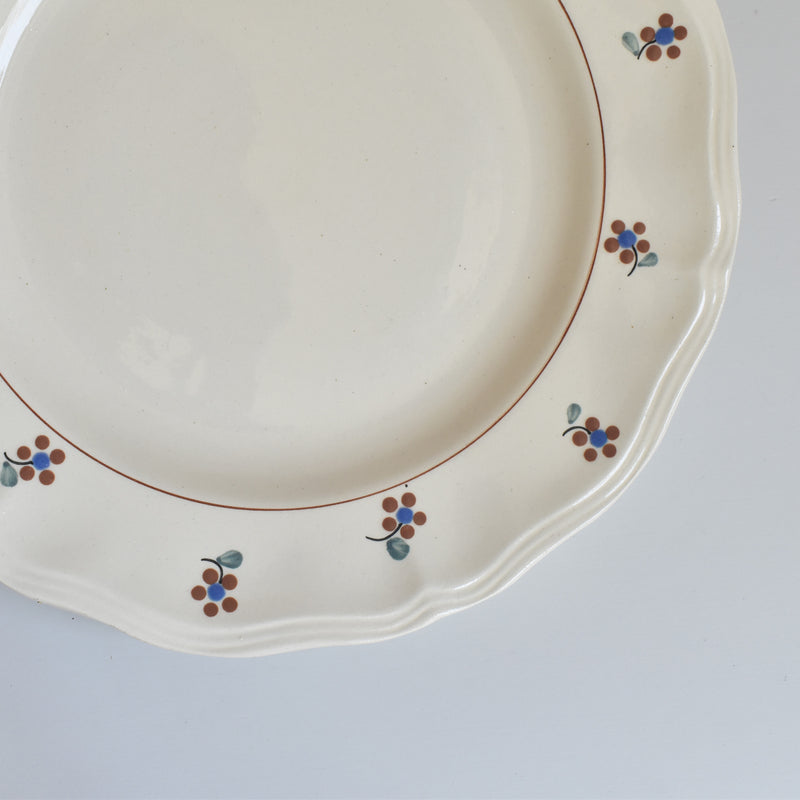 Vintage Footed Plate, Digoin & Sarreguemines "Arromanches" A