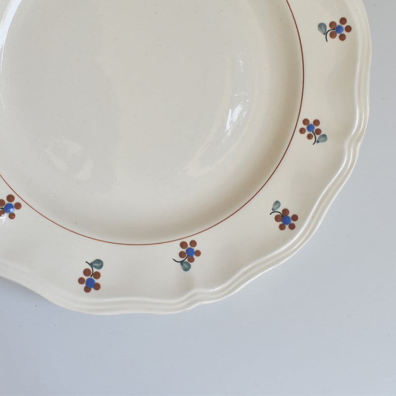 Vintage Footed Plate, Digoin & Sarreguemines "Arromanches" A