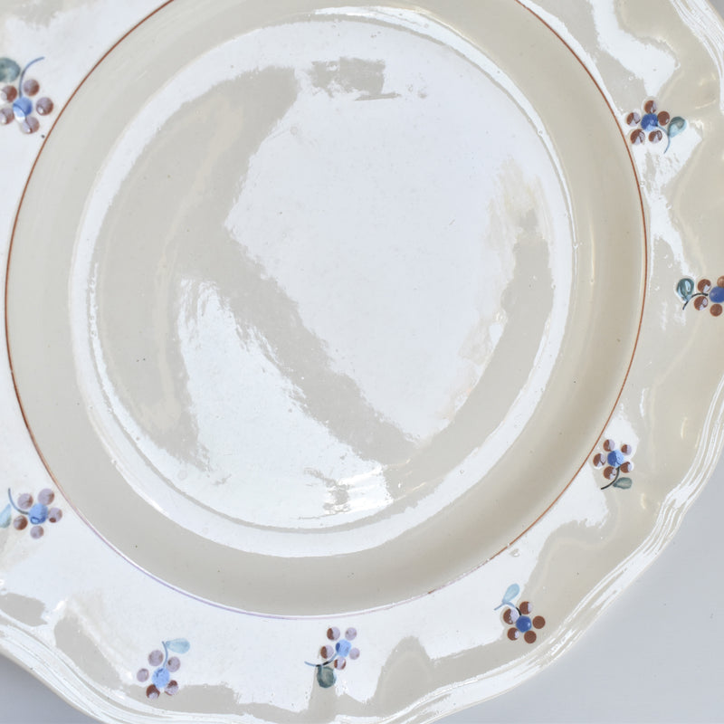 Vintage Footed Plate, Digoin & Sarreguemines "Arromanches" A