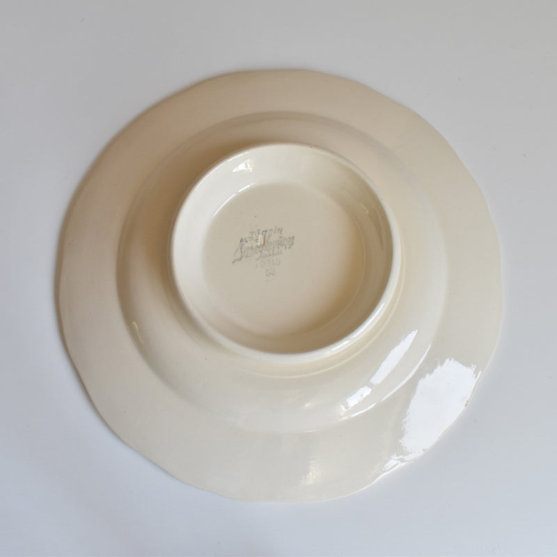 Vintage Footed Plate, Digoin & Sarreguemines "Arromanches" A