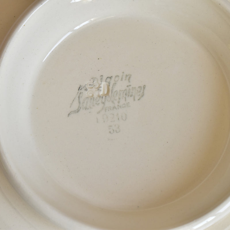 Vintage Footed Plate, Digoin & Sarreguemines "Arromanches" A